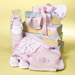  Layette Set   New Baby Boy Basket Gift Set   11 Piece 