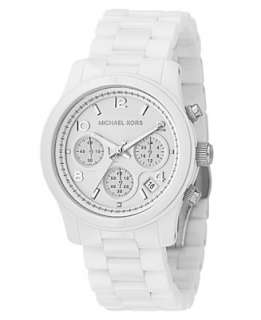 Michael Kors Watch, Womens Chronograph White Ceramic Bracelet MK5161