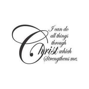 things through christ   Removeable Wall Decal   selected color Baby 