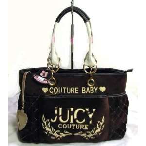  Juicy Couture Diaper Bag Tote Brown Baby