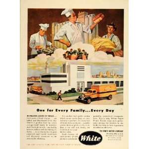 1946 Ad White Trucks Bakery Delivery Bread Loaf Baker   Original Print 