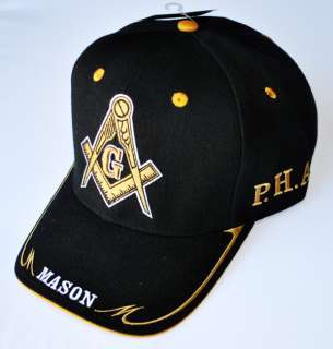 Prince Hall Masonic Baseball Cap Freemason Baseball Hat  
