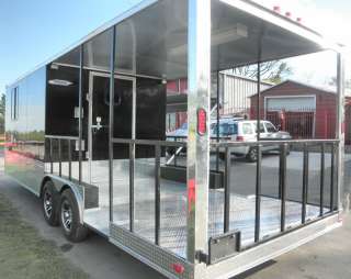 NEW 8.5 X 24 ENCLOSED SMOKER CONCESSION BBQ EVENT CATERING FOOD 