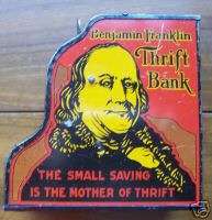 BENJAMIN FRANKLIN THRIFT BANK, PERFECT WORKING ORDER.  