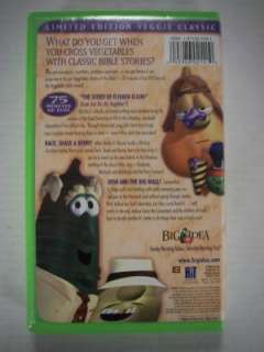 This is a VeggieTales Heroes of The Bible Childrens VHS Tape.