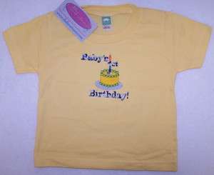 Babys First Birthday Cake 1st Candle Infant Boy Shirt  