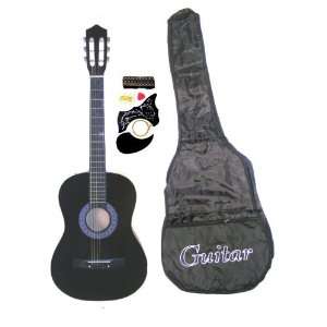  Black 38 Beginner Acoustic Guitar with Gig Bag Case 