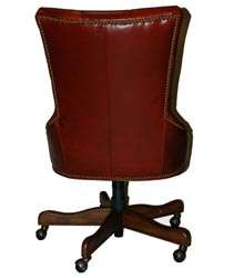 Red Leather Executive Office Desk Chair  