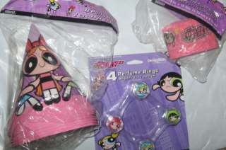 Powerpuff Girls Party Supplies Lot Hats Streamer Rings  