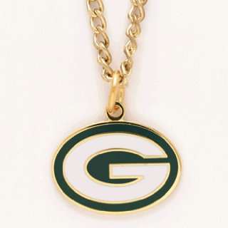 Green Bay Packers Chain Necklace with NFL Team Logo 