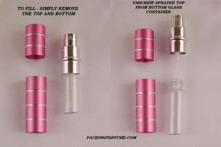   Spray PERFUME Bottle Atomizer + plus EXTRA INSERT + funnel + travel bg