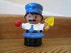 Fisher Price Little People Carlos Bus driver crossing guard apple 