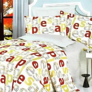  Blancho Bedding   [Apple Letter] 100% Cotton 5PC Bed In A Bag (Twin 