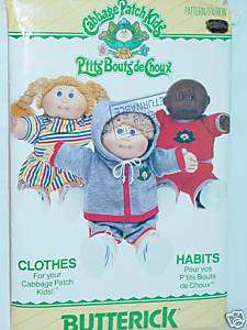 SEWING PATTERN CABBAGE PATCH KIDS DOLL CLOTHING PJs  