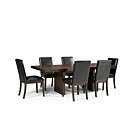 Corso Dining Room Furniture, 9 Piece Set (Table and 8 Black Chairs)