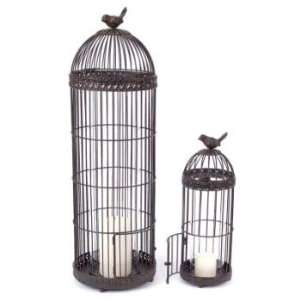  Decorative Wire Metal Bird Cage Set Tray
