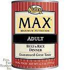 Nutro Max Dog Beef & Rice Dinner Canned Dog Food 12  