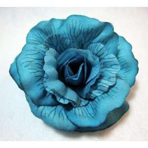  Blue Rose Hair Flower Clip Beauty