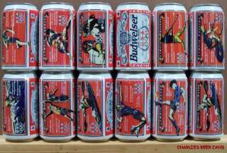   USA OLYMPIC BEER 12 DIFF A/A CANS   // ST LOUIS MO 395