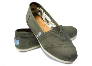Toms Womens Classic Olive Canvas New In Box MSRP $50 SIZE 5 to 10 