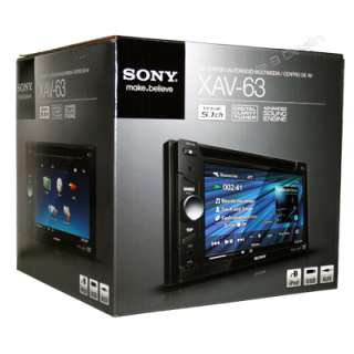 Sony XAV63 A/V In Dash Car Audio Receiver Double DIN 6.1 WVGA Touch 