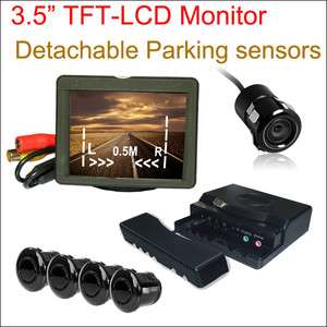 Car 3.5 Monitor+Parking sensors+Rear view Camera LCD Night vision 480 