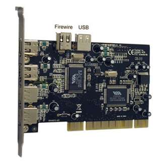   with this 6 port FireWire / USB PCI card Firewire 1394A Interface