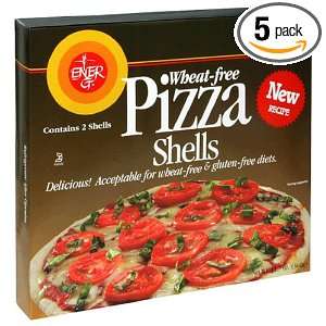 Ener G Foods Rice Pizza Shells, 10 inches, 12.7 Ounce Boxes (Pack of 5 