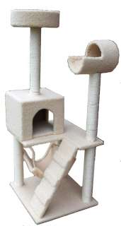 Deluxe 52 Cat Tower Tree w Condo Scratcher Furniture  