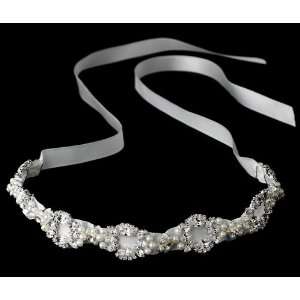  Ribbon Style Bridal Headband HP 8207 (White or Ivory 