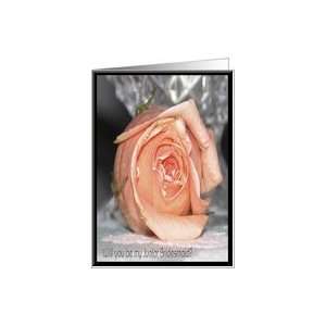  Peach Rose / Will you be my Junior Bridesmaid? Card 