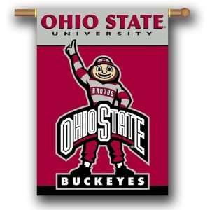  NCAA Ohio State Brutus 2 Sided 28 by 40 Inch House Banner 