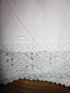 Chanel White Cotton Pants With Embroidery Size 44  