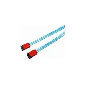  Cables Unlimited 18in Translucent Blue SATA Cable With 