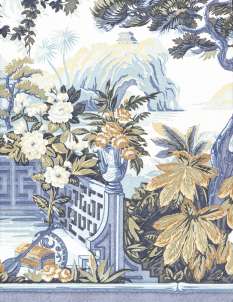 ORIENTAL ASIAN VAN LUIT 13.5 Wht Wallpaper bordeR Wall  