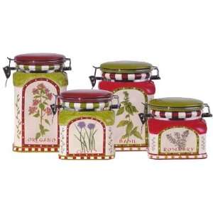  Herb Garden Kitchen Canister Set