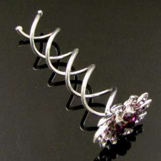   Item  1 pc rhinestone crystal flower hair twist pin fork