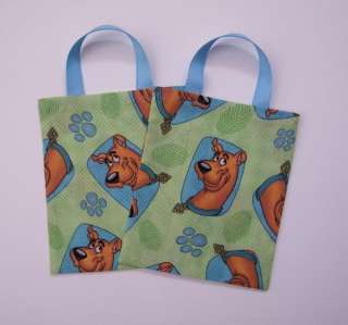 New Scooby Doo 6 Fabric Party Favor Bags  