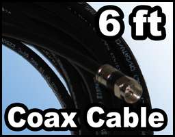 foot RG 6 Black COAXIAL CABLE RG6 Coax Satellite TV  