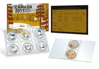 2011 CANADA SPECIAL EDITION UNC 8 COIN SET 25c BISON WHALE FALCON NEW 