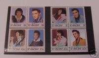 ELVIS SET OF 8 COLLECTIBLE STAMPS FROM ST VINCENT  
