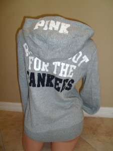 VICTORIAS SECRET PINK MLB COLLECTION NEW YORK YANKEES BLING HOODIE