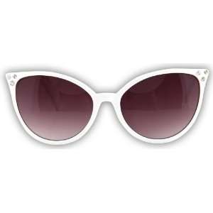 Modern Cat Eyes White Frame Smoke Glasses Sunglasses Toys 