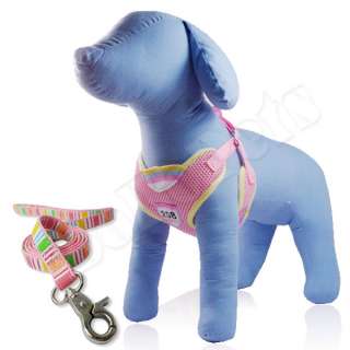 16 19 GIRTH Pink Sports Comfort Dog Harness Vest Collar Medium+ Nylon 