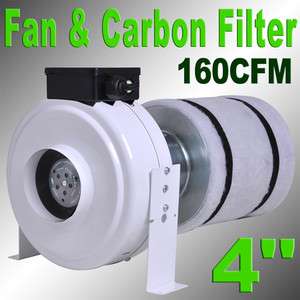 Inline Fan HO 160CFM Blower Air Carbon Filter Combo  