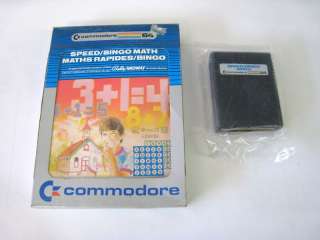 Unused Speed/ Bingo Math NEW Cartridge Commodore 64  