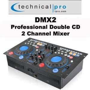   Technical Pro DMX2 Rackmountable Double CD Mixer, Black Electronics