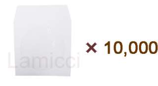 10000 CD DVD White Paper Sleeves w/Clear Window & Flap 452053061130 