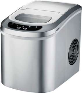 New Compact Ice Cube Maker, Portable Ice Machine Silver  