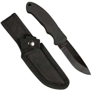   River Gear SRG41RCB Black Ceramic Hunting Knife with Rubberized Handle